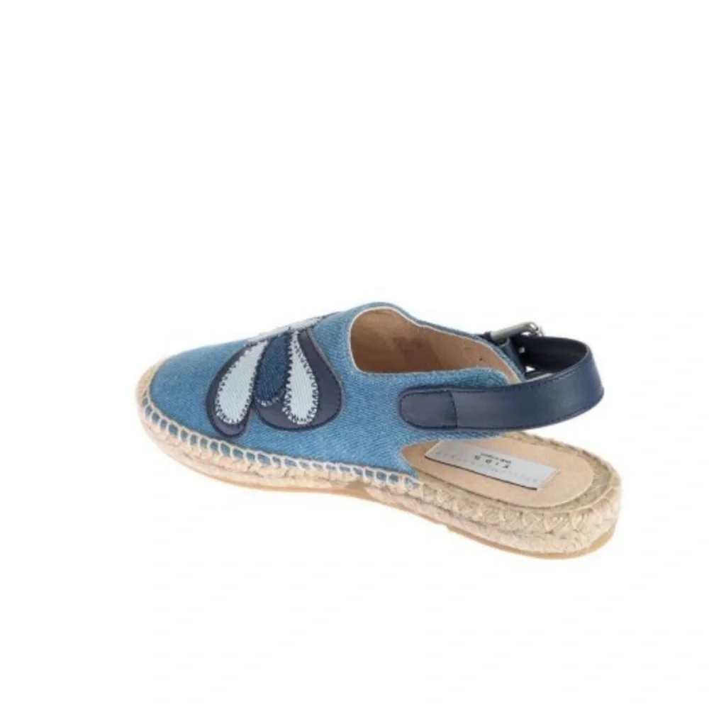 Stella McCartney Kids Blue Butterfly Sandals with box